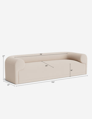 Carson Sofa : Indigo Performance Striated Velvet