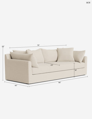 Cashel Sofa : Olive Performance Linen / 108