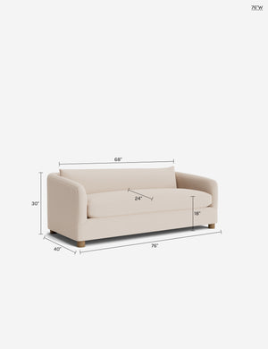 Cleary Sofa : Cognac Velvet / 96