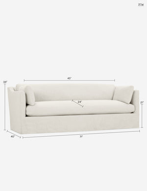 Fabienne Slipcover Sofa : Flax / 90