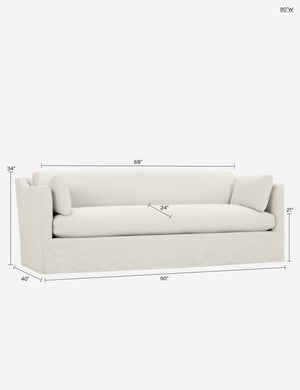 Fabienne Slipcover Sofa : Flax / 90
