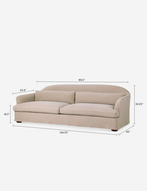 Karissa Slipcover Sofa by Amber Lewis x Four Hands : Dune