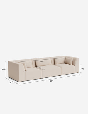 Koh Modular Sofa : Ivory Modern Boucle