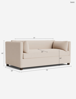 Lotte Sleeper Sofa : Talc Performance Linen / Queen