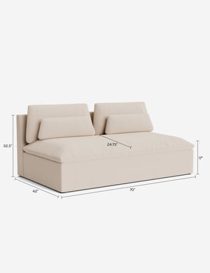 Nelja Modular Loveseat by Sarah Sherman Samuel : Apricot Mini Corduroy