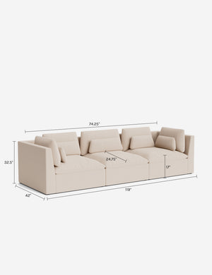 Nelja Modular Sofa by Sarah Sherman Samuel : Apricot Mini Corduroy