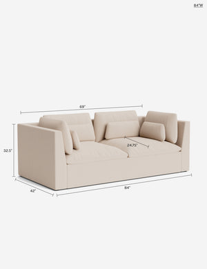 Nelja Sofa by Sarah Sherman Samuel : Apricot Mini Corduroy / 96