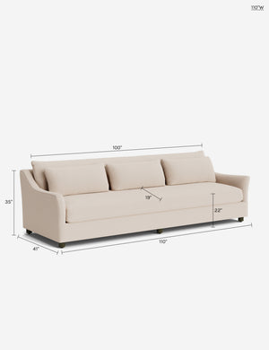 Niven Sofa : Taupe Performance Velvet / 110
