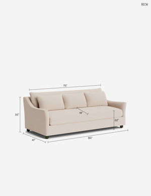 Niven Sofa : Taupe Performance Velvet / 110