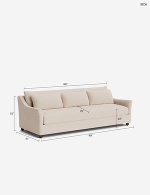 Niven Sofa : Taupe Performance Velvet / 110