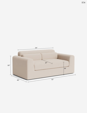 Penland Sofa : Ivory Modern Boucle / 72