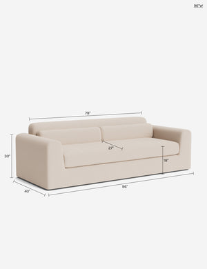 Penland Sofa : Ivory Modern Boucle / 72