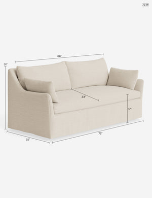 Portola Slipcover Sofa : Brie Classic Velvet / 96