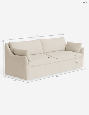 Portola Slipcover Sofa : Brie Classic Velvet / 96
