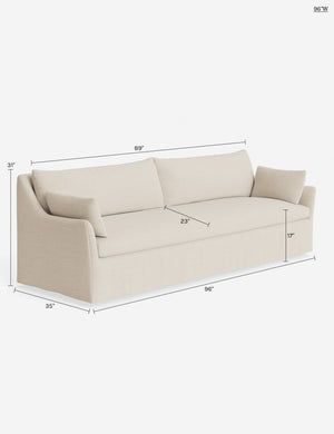 Portola Slipcover Sofa : Brie Classic Velvet / 96