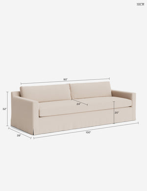 Tadita Slipcover Sofa : Army Performance Basketweave / 100