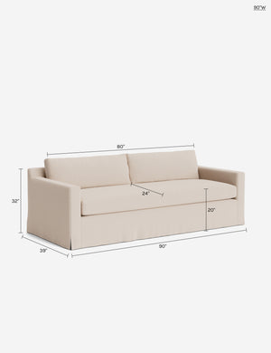 Tadita Slipcover Sofa : Army Performance Basketweave / 100