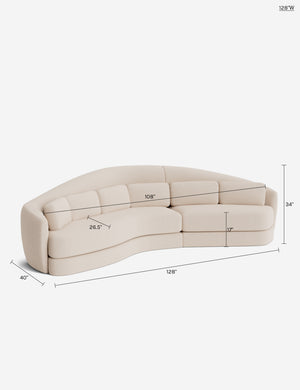 Viisi Sectional Sofa by Sarah Sherman Samuel : Apricot Mini Corduroy / 128
