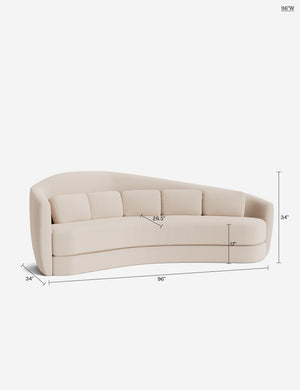 Viisi Sofa by Sarah Sherman Samuel : Apricot Mini Corduroy / 72