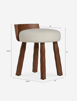Griffin Stool by Sarah Sherman Samuel : Pecan