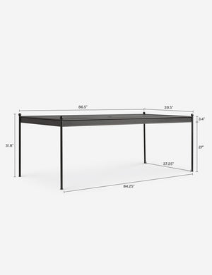 Leni Outdoor Dining Table : Black