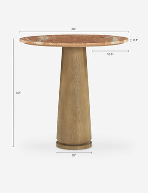 Abi Bistro Table : Beige Marble