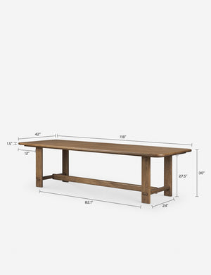 Bramwell Dining Table by Amber Lewis x Four Hands : Weathered Oak