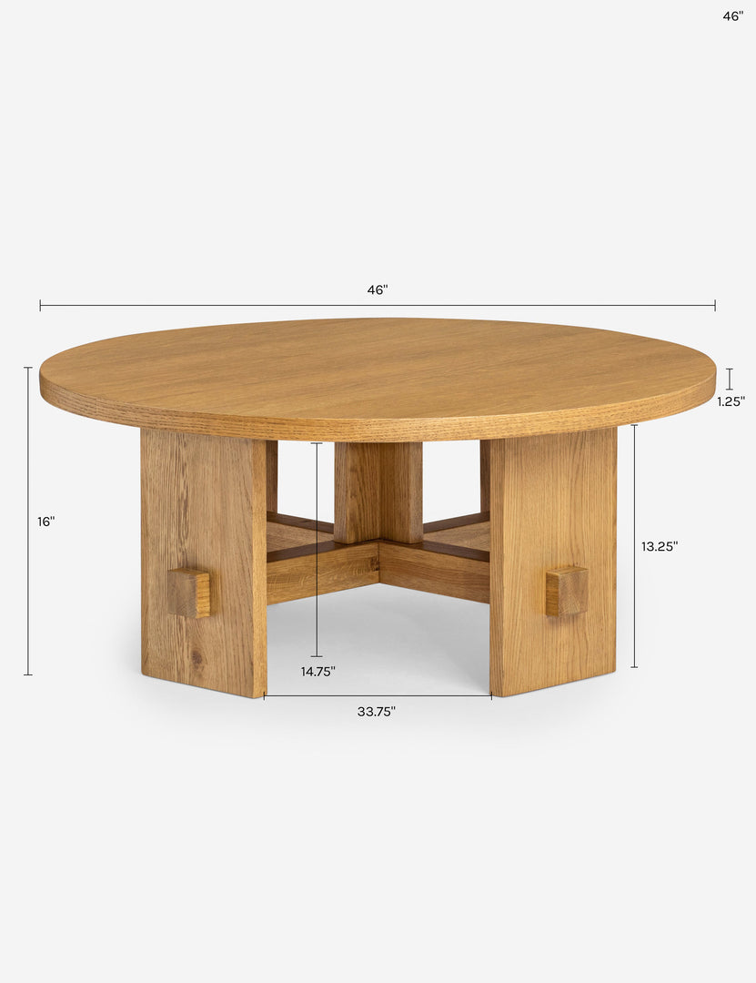 Campos Round Oak Coffee Table