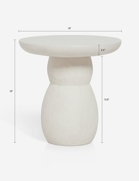 Clouded Round Side Table by Sarah Sherman Samuel