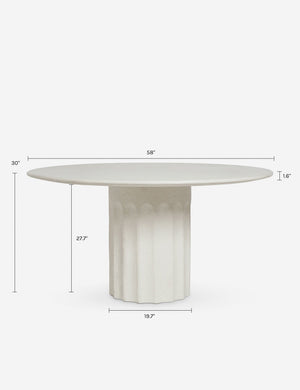 Doric Dining Table by Sarah Sherman Samuel : White
