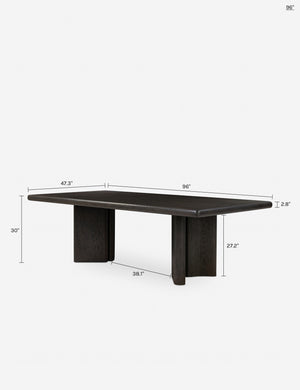 Elsen Dining Table : Dark Brown Oak / 118