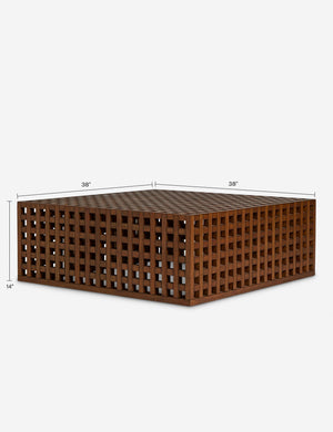 Open Box: Hila Square Coffee Table, Pecan by Sarah Sherman Samuel