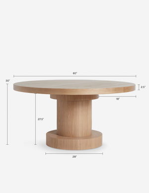 Open Box: Karine Round Dining Table, Natural