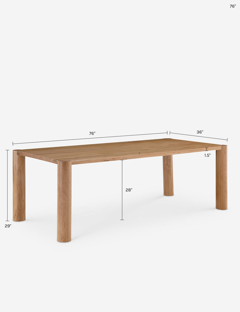 Kirk Oak Wood Dining Table