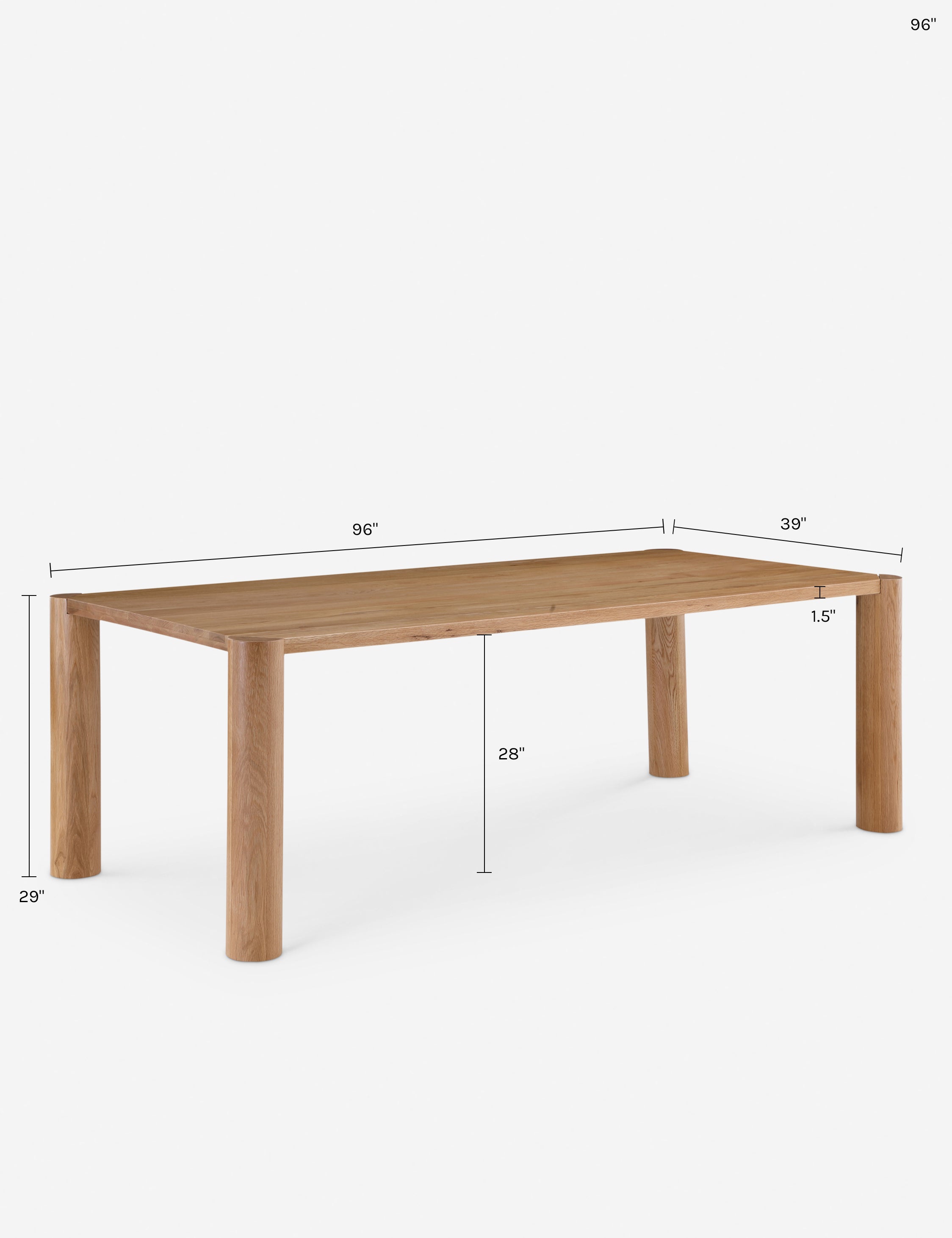 Kirk Oak Wood Dining Table