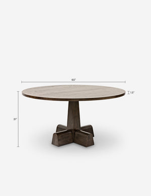 Kiyomi Round Dining Table : Dark Brown