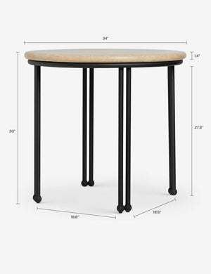 Lanata Outdoor Bistro Table : Travertine