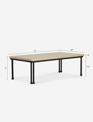 Lanata Outdoor Coffee Table : Travertine