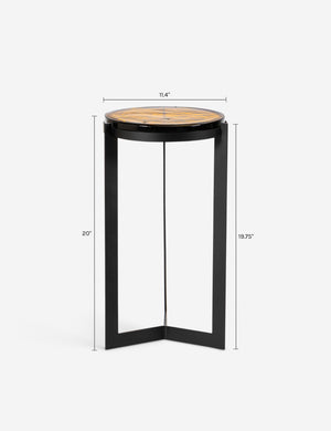 Levitt Round Side Table : Red Marble