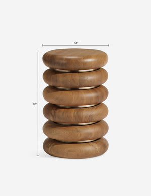 Linus Round Side Table : Natural Oak