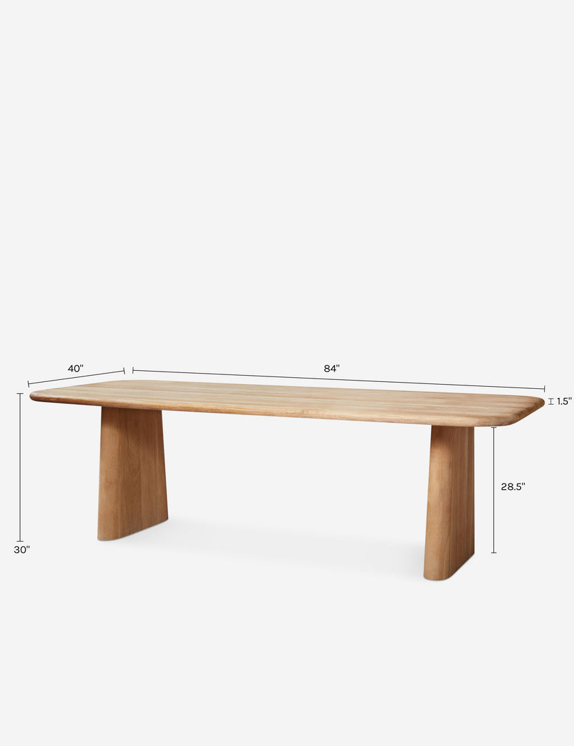 Mela Light Oak Wood Dining Table