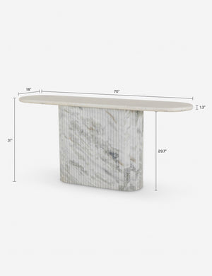 Mercer Console Table : White Marble