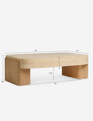 Open Box: Midora Coffee Table, Travertine