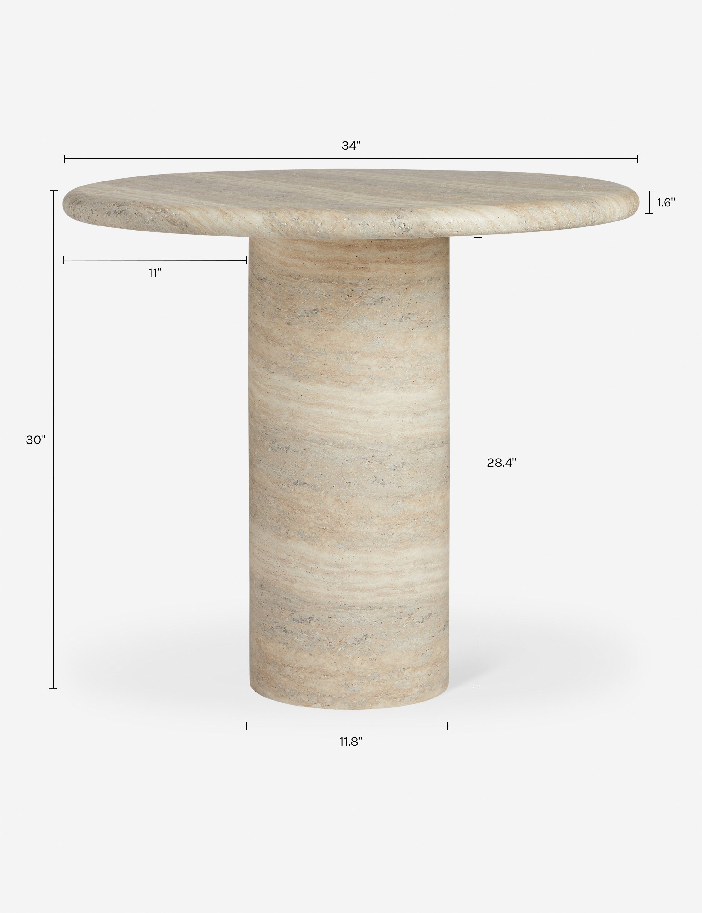 Mona Indoor / Outdoor Bistro Table - Thumbnail 3