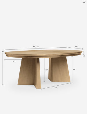 Open Box: Nycola Extendable Oval Dining Table, Natural Oak 44