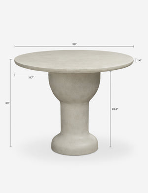Sachin Round Outdoor Dining Table : Cream