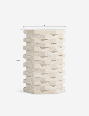 Soni Indoor / Outdoor Round Side Table : Cream
