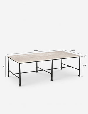 Tristan Coffee Table : Beige Marble