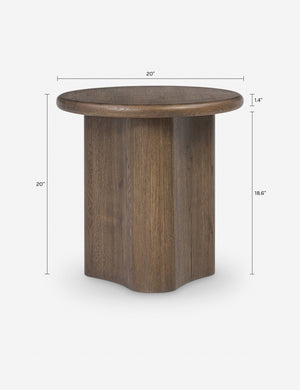 Waylie Large Round Side Table by Amber Lewis x Four Hands : Rustic Fawn