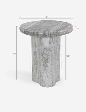 Waylie Small Round Side Table by Amber Lewis x Four Hands : Gray Marble